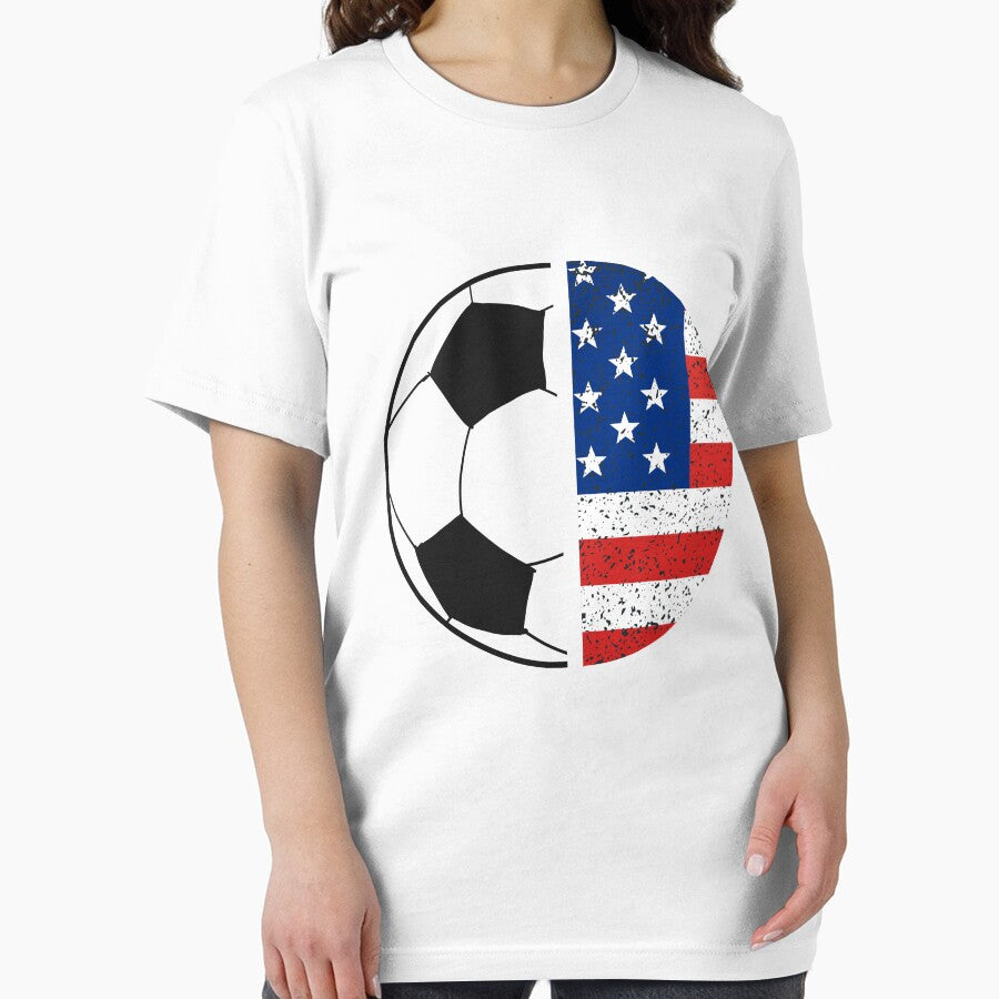 Funny Soccer Design With American Flag For Soccer And Futsal Lovers by awesomedraw