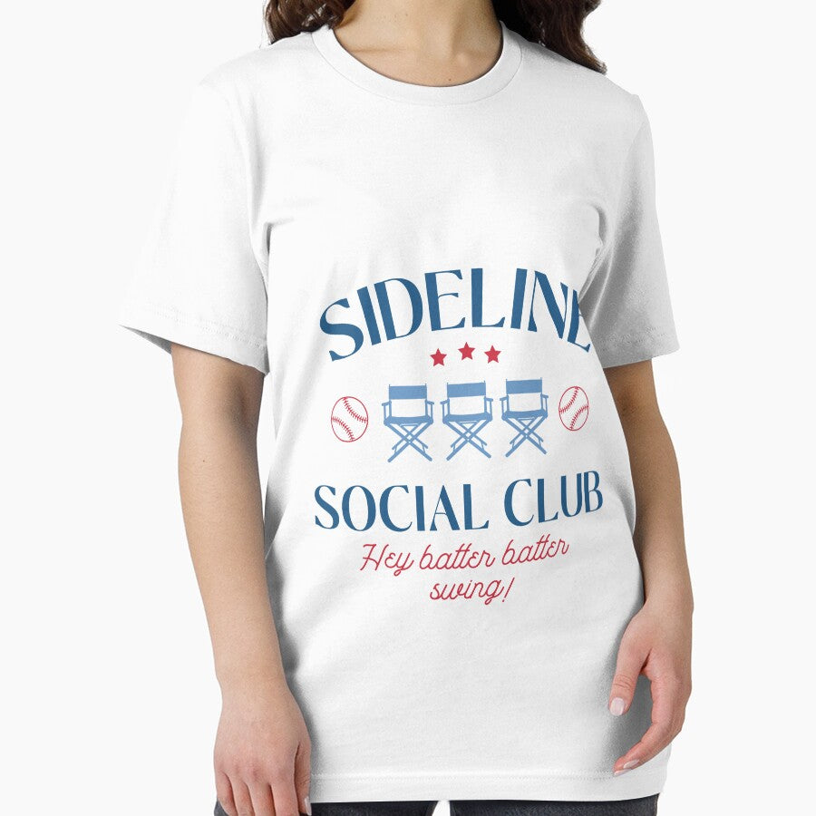 Sideline Social Club Baseball, baseball graphic tee, mom baseball by Yasserlaa
