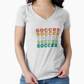 soccer word repeat layers vintage summer retro word soccer by Panda  Art