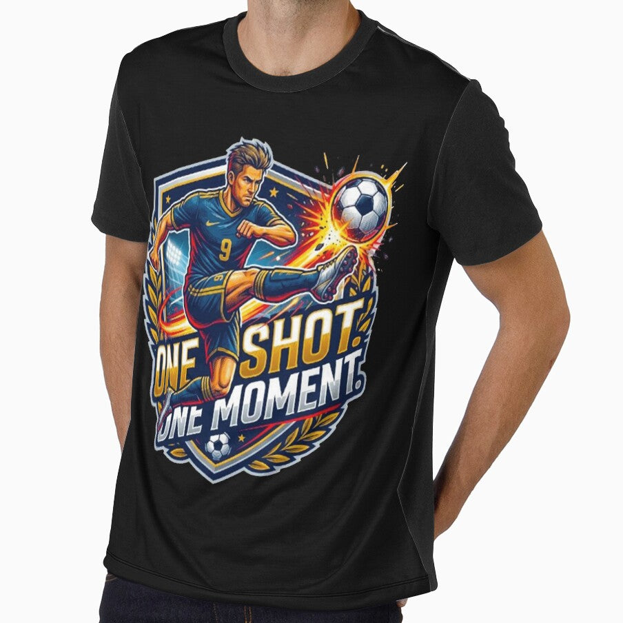One Shot One Moment World Cup Football Striker Soccer Motivation by MT-Hub | Art for Every Soul