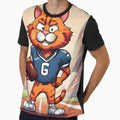 Ginger cat in a soccer player outfit, Fan art Garfield by SweetRossel