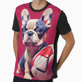 A Cute Tiny French Bulldog with a Football (Soccer Ball) by BrolinAndPearls