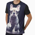 A Cute White French Bulldog with a Football (Soccer Ball) by BrolinAndPearls