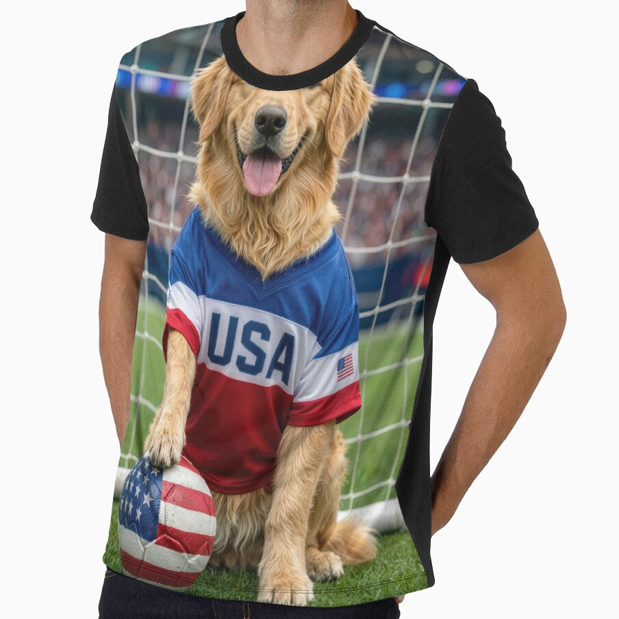 Golden Retriever American Soccer Player by Maria Dryfhout