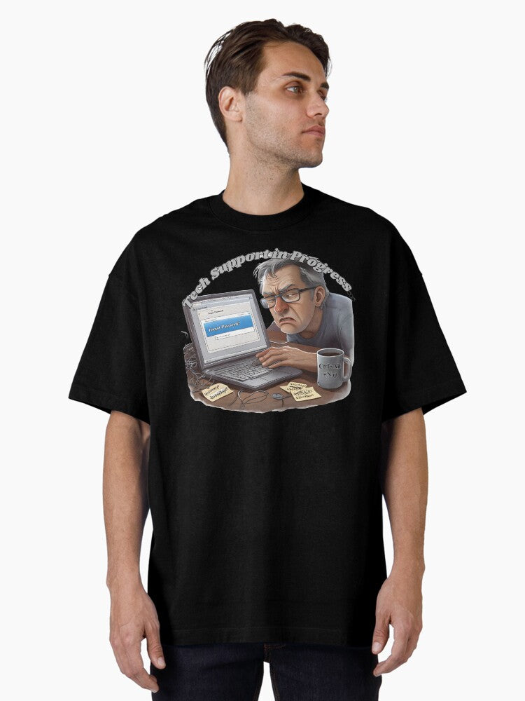 Ctrl + Alt + Nap | Funny Tech Support Design Oversized T-Shirt Hoodie, Sweatshirt | CoreVibeTees.com (Image 1)