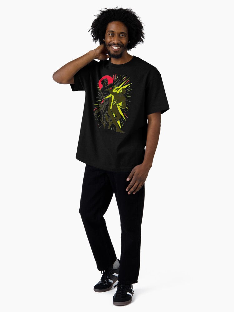 THE ETERNAL STRUGGLE BETWEEN GOOD AND EVIL Oversized T-Shirt Hoodie, Sweatshirt | CoreVibeTees.com (Image 4)