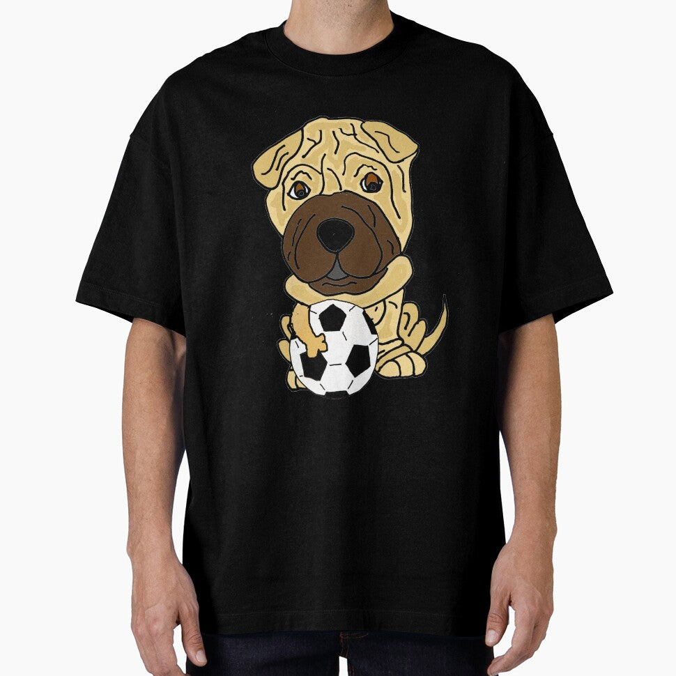 Funny Shar Pei Dog Playing Football by Nature's Fancy