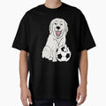 Funny Great Pyrenees Dog Playing Soccer Cartoon by Nature's Fancy