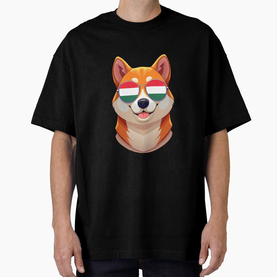 Vintage Patriotic Shiba Inu Hungarian Flag by DreamBrushy