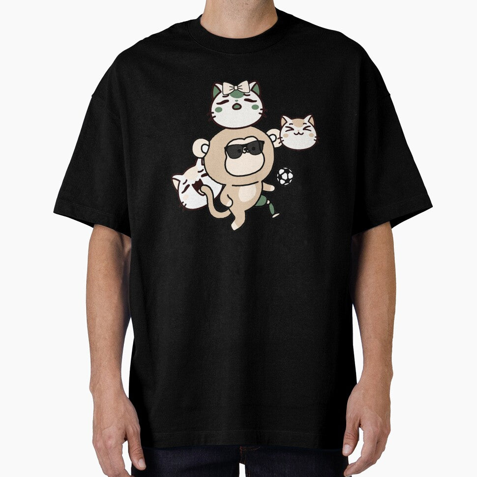 Monkey Soccer Player with Prosthetic Leg and Cat Squad by Kanniax