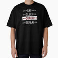 Coaches Gift - Eat Sleep Coach Repeat  - Distressed Text Design by TrndSttr