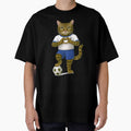 Soccer Cat Illustration – Tabby Athlete Making Heart Gesture by Patternicity