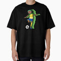 A Female Soccer Player with Green Background by KiyaSketches