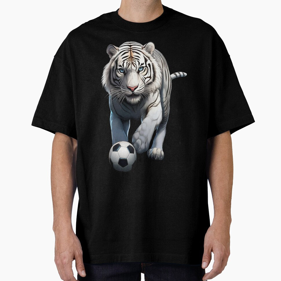 White Tiger Playing Soccer by KVB Design