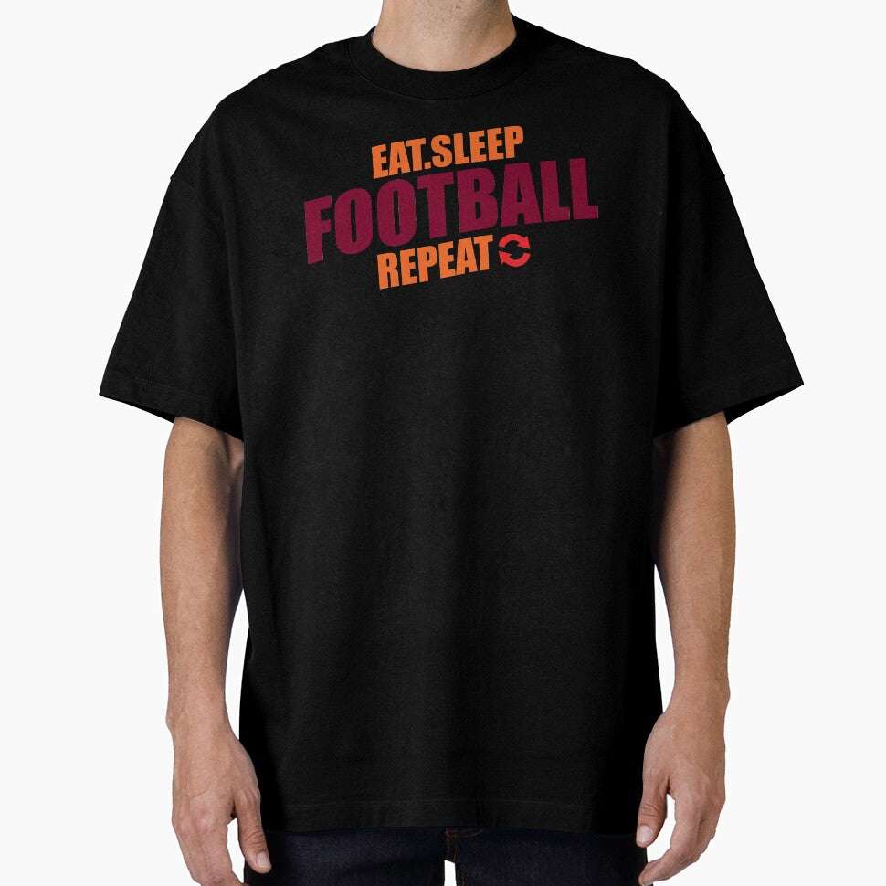 Eat Sleep Football Repeat - Football Player Gift by motivationaltee