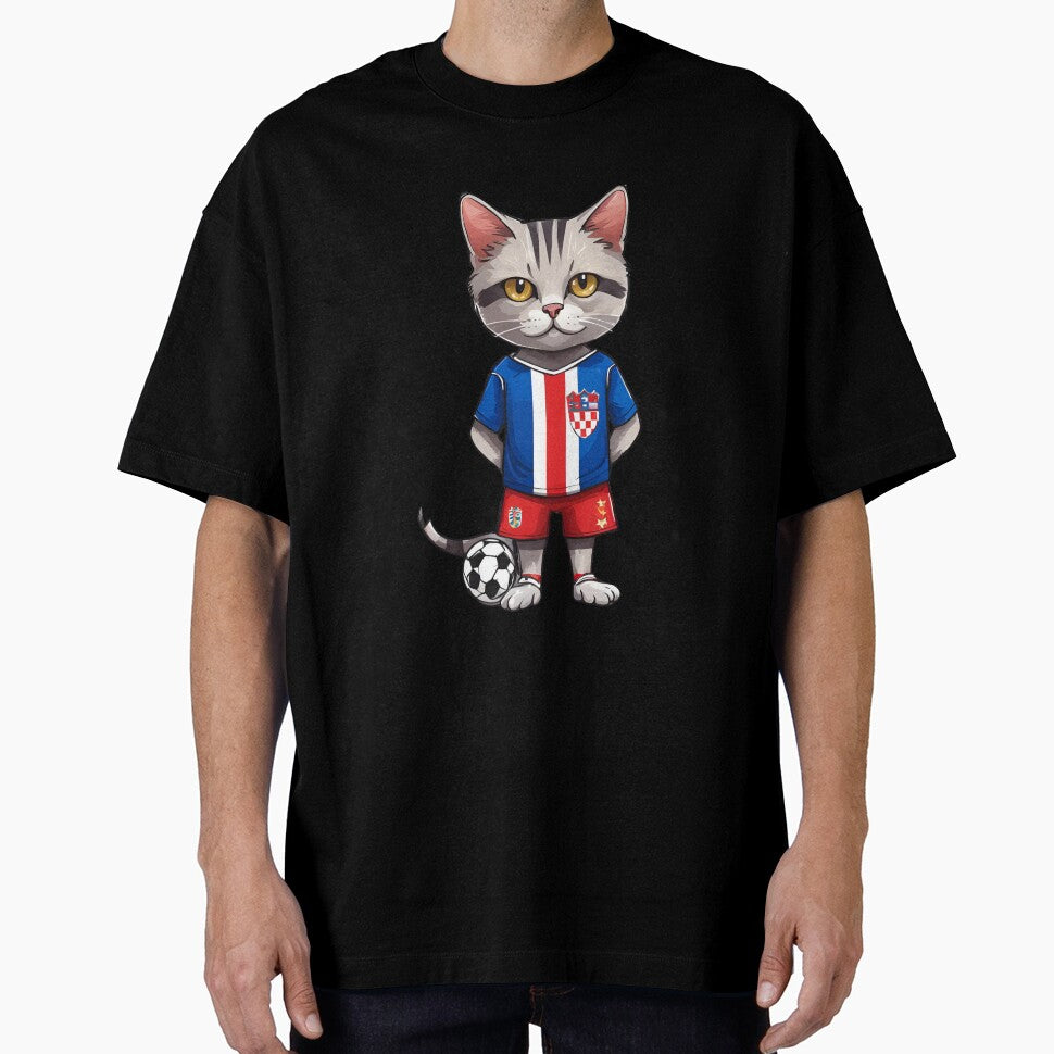 CROATIA Sports Team: a Cat wearing colours of Croatian Flag D29 by PerfectDay2Play