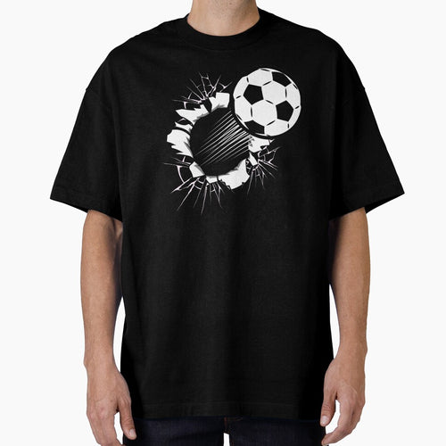 3D Artistic Soccer Ball Blasting Through by The Masked Designer