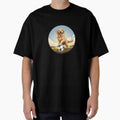 happy golden retriever dog with paws on soccer ball by planetgolden