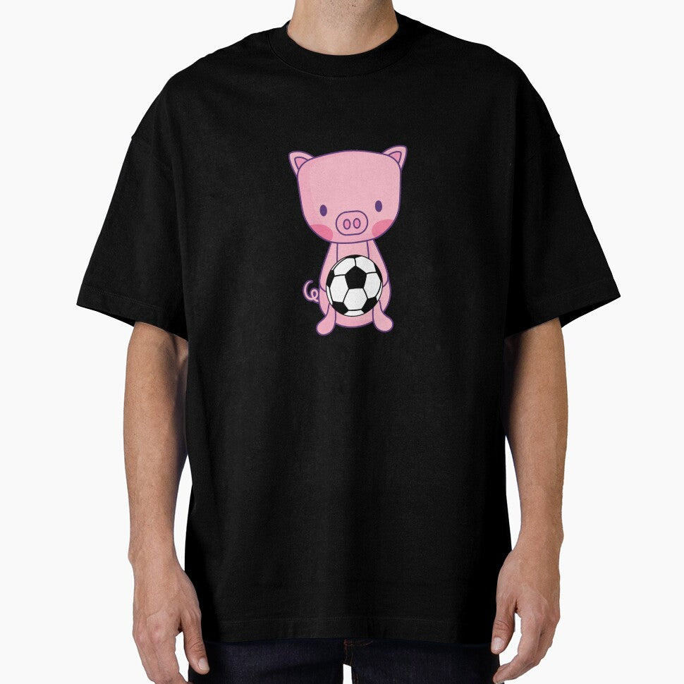 Cute Pig holding soccer ball by ijdesigns