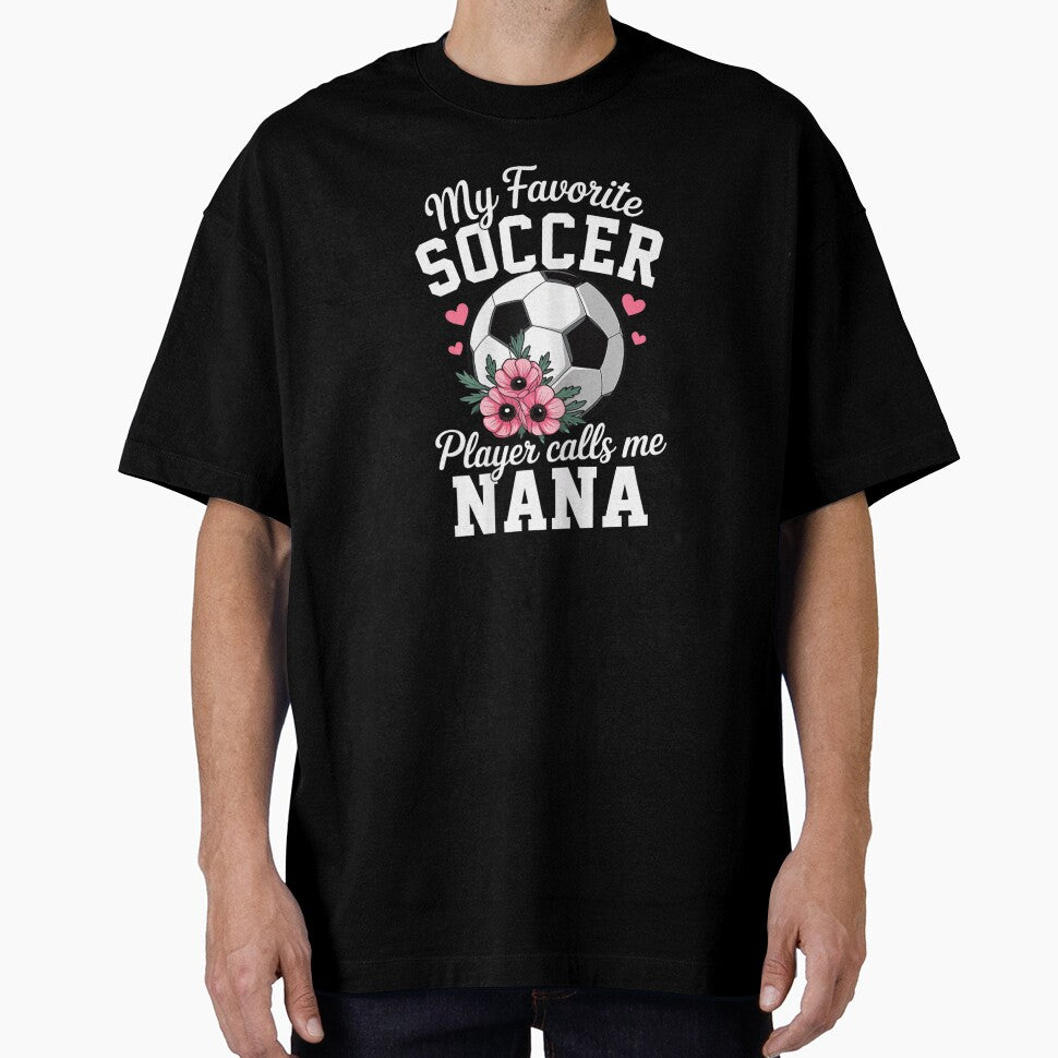 My Favorite Soccer Player Calls Me Nana Soccer Grandma Floral Ball by MassonCalepon