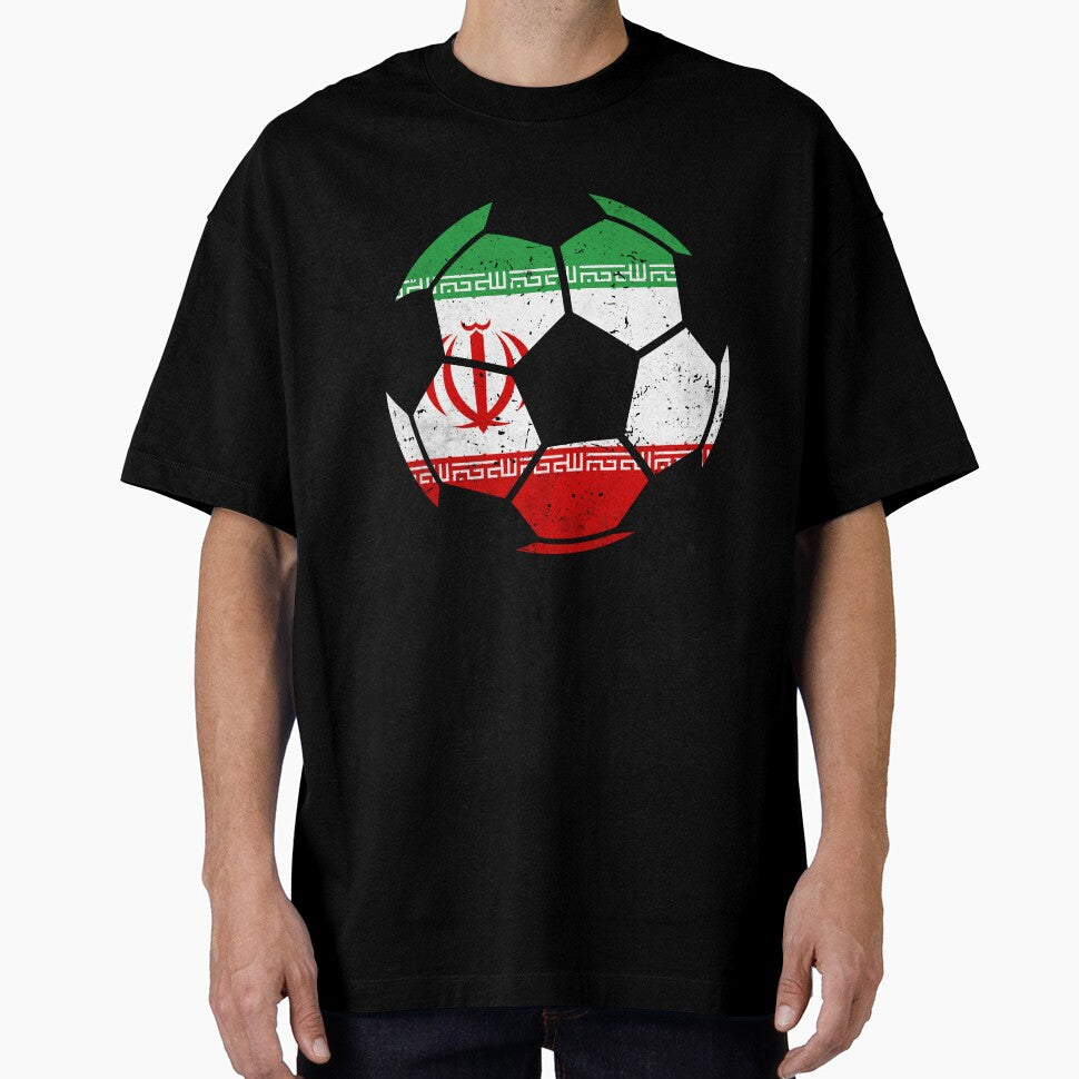 Iran Soccer Ball Flag Jersey Iranian Football Fan by EIMgraphic