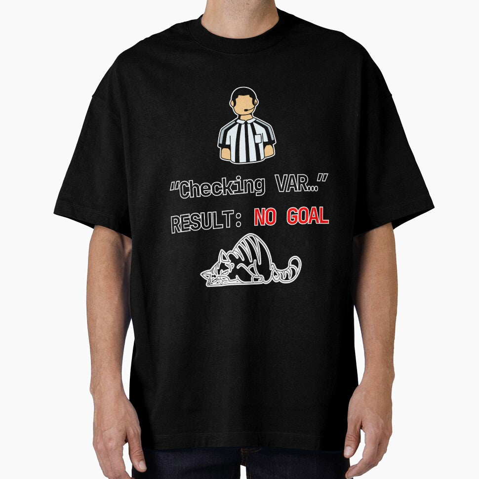 Checking VAR No Goal Funny Soccer Cat Meme Football Fan Humor by E20STUDIO
