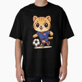 Funny Football Cat Illustration by HoopeStylee