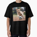 cat playing football by pig2u