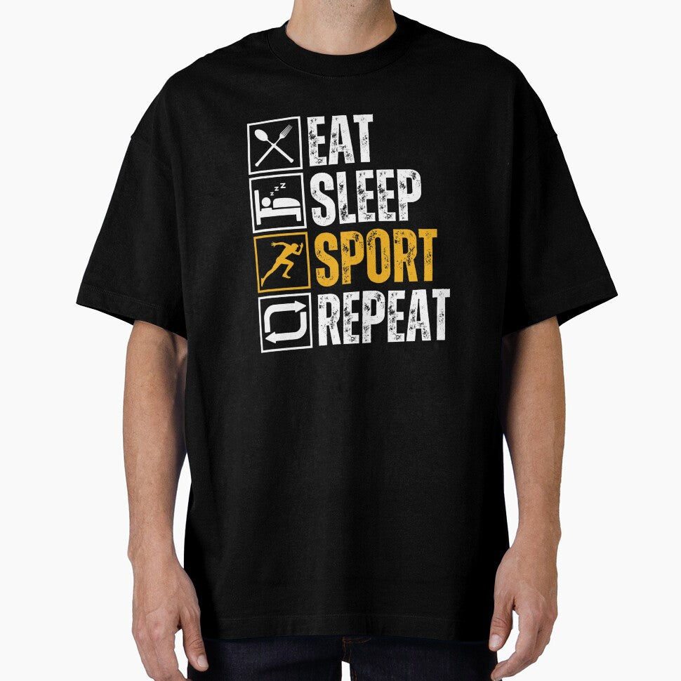 Eat Sleep Sport Repeat by Designx99Shirt