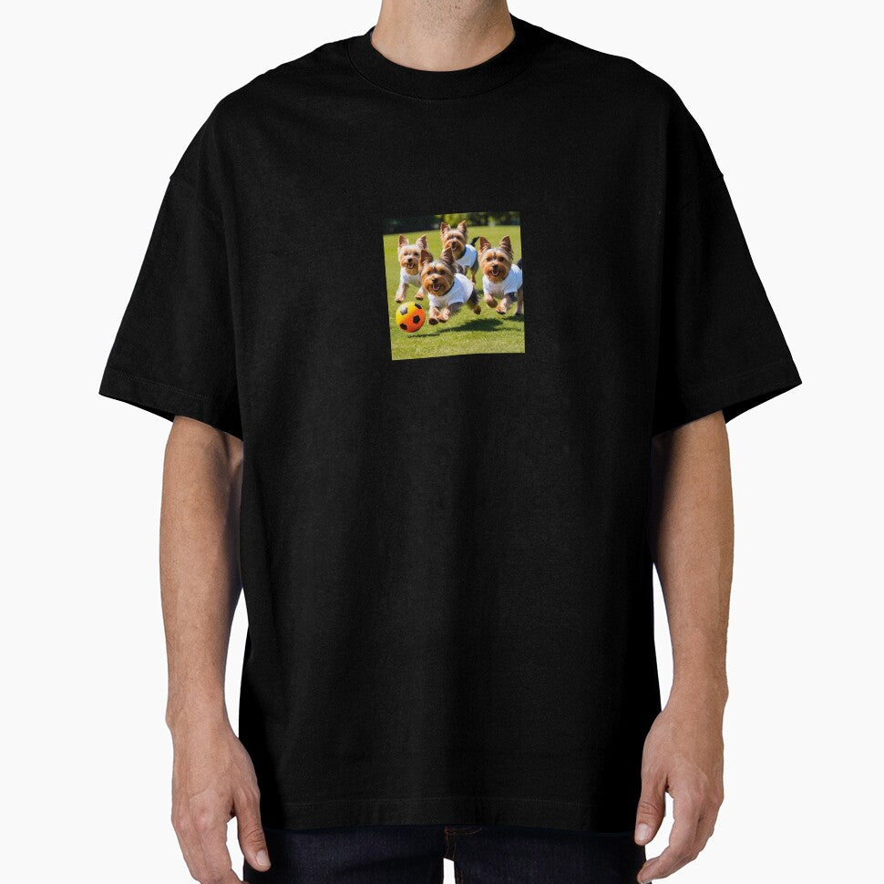 Yorkshire Terriers love football too! Soccer and Dog Lovers - Tottenham Hotspur, Fulham - Any dog, any colour by Humour House Designs