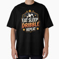 Funny Soccer Eat Sleep Dribble Repeat Meme by MimsTees