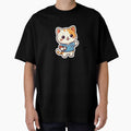 Cute Football Cat Sticker | Kawaii Soccer Kitty Cartoon | Sports Fan Animal Design by Pandey14