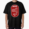 Soccer Completes Me / Football Design on a Red Background by ThisNThatImages