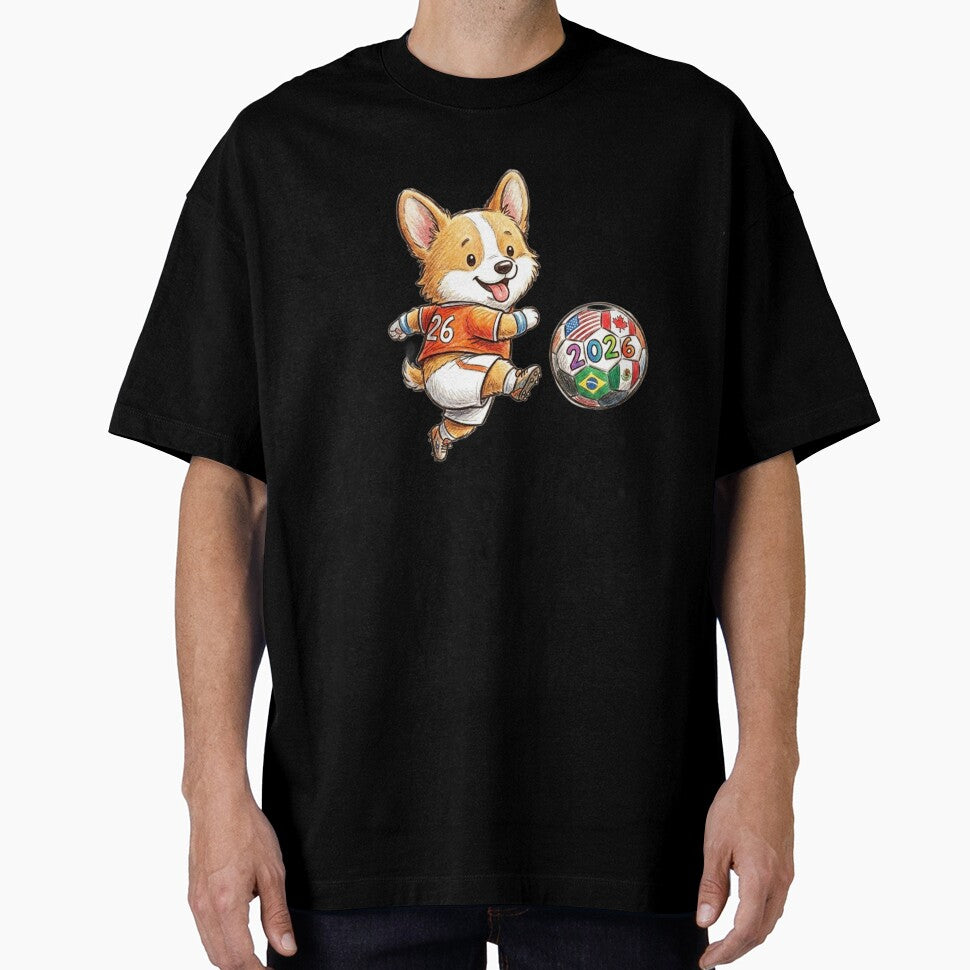 Cute Corgi Soccer Striker - 2026  Orange Jersey by TaiwanMemory