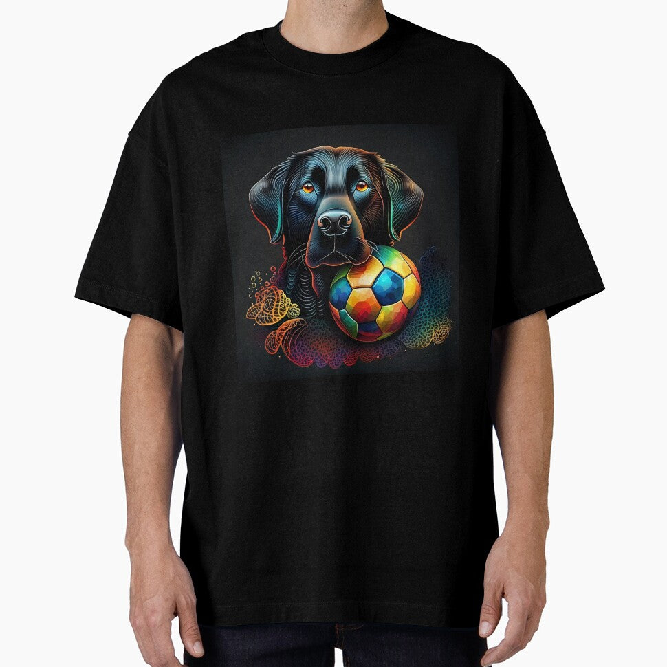 Black Labrador Football Fan by javaoverride