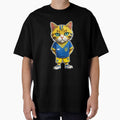 UKRAINE Sports Team: a Cat wearing colours of Ukrainian Flag D16 by PerfectDay2Play