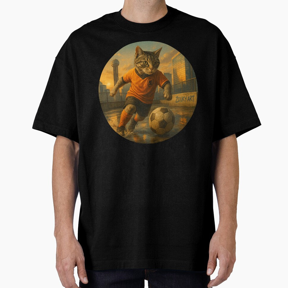 Dutch Soccer Orange Cat – Athletic Feline with Global Game Energy by Zouky.art