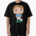 Cute girl soccer player illustration in sky blue kit by essjaydesigns