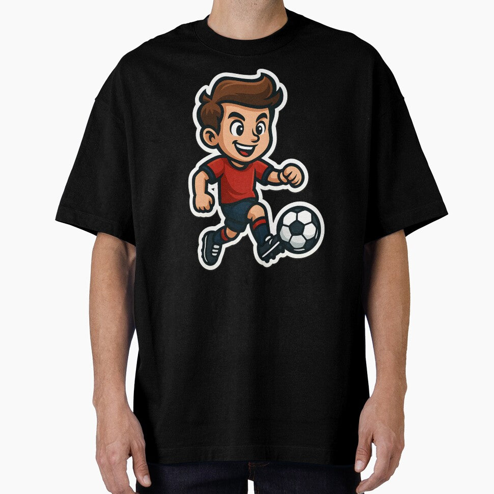 Cartoon Soccer Boy Kicking Ball Illustration by meshhead