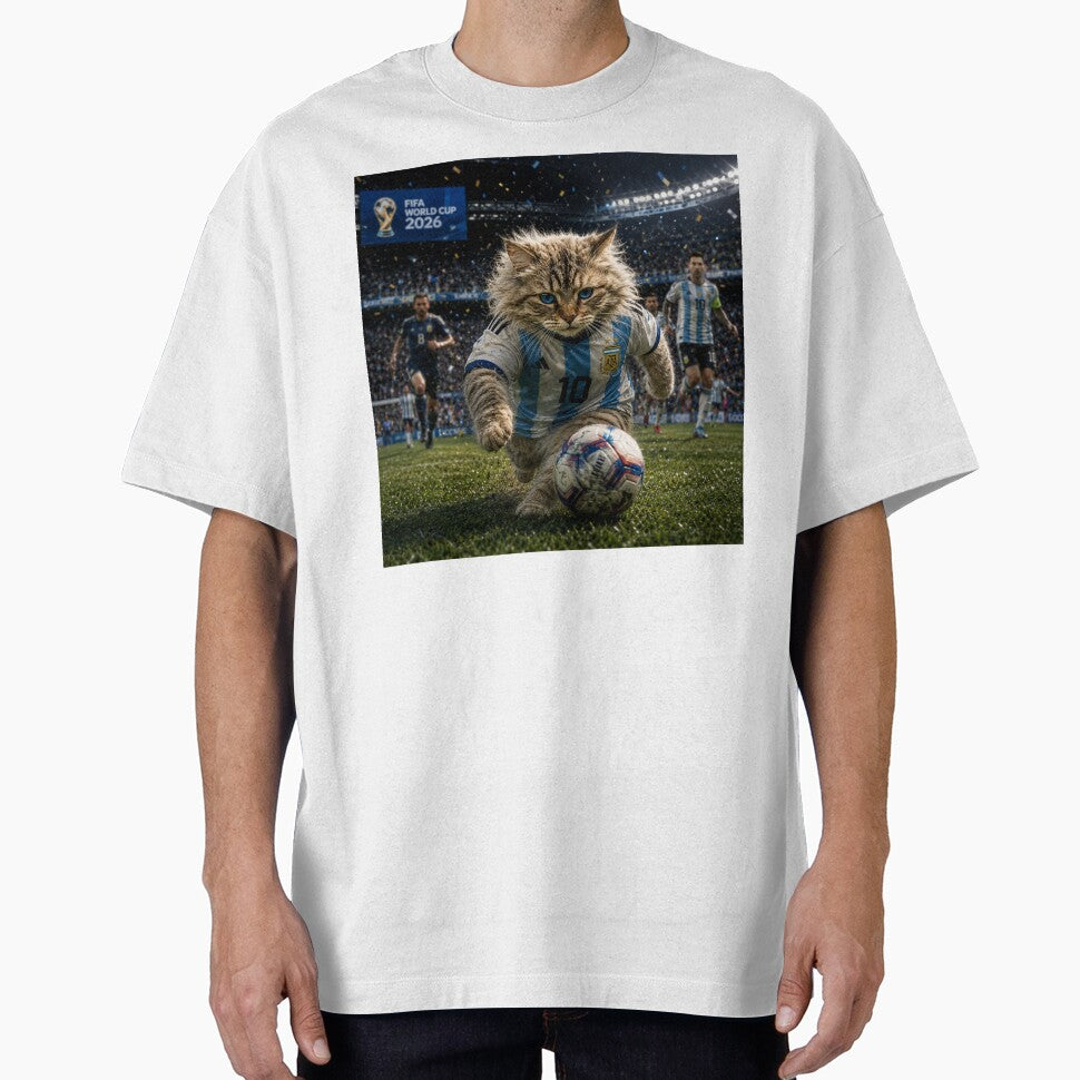 Cute Soccer Cat Art | Football Kitten Illustration | Sports Cat Wall Decor by AbstractAuraArt