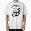 Emotional Support Cat Design, Funny Cat Lover Gift, Cute Cat Meme Graphic Tee by AsturShop