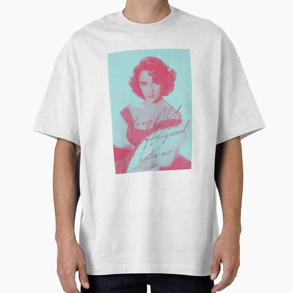 Be my NY when Hollywood hates me - Elizabeth Taylor - Pink Aquamarine Opalite Duotone by harmoneer