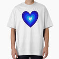 Blue Aesthetic Retro Y2K Layered Heart in Heart by Aesthetic Crew