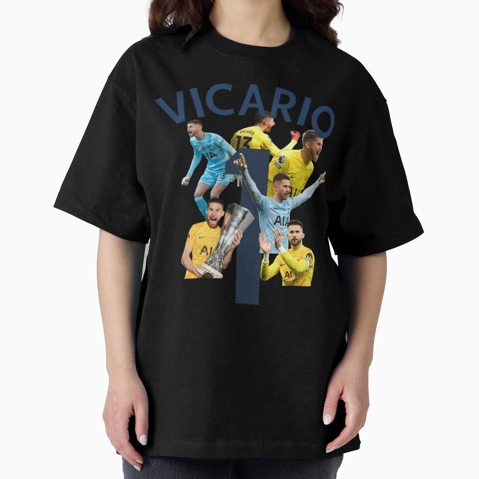 Vicario #1 Spurs Goalkeeper Fan Art | Dynamic Surround Design | Blue & White Football Print by Kings Clothing
