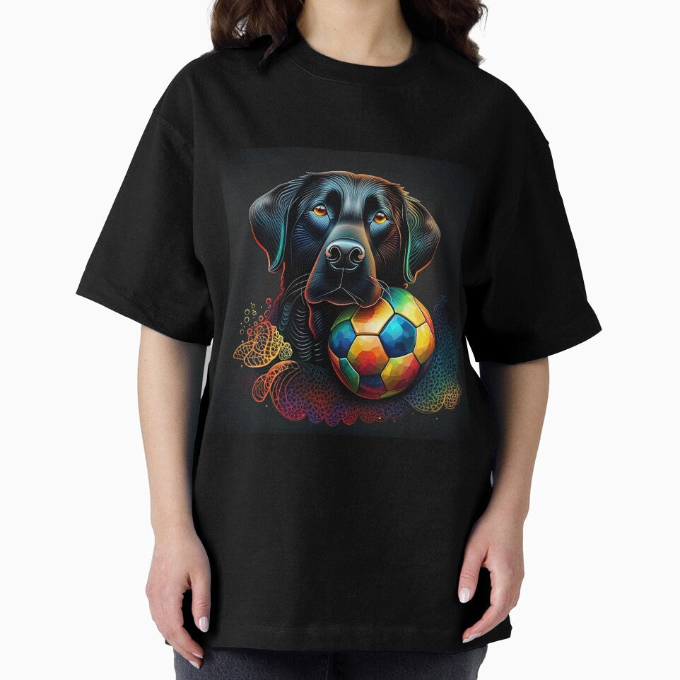 Black Labrador Football Fan by javaoverride