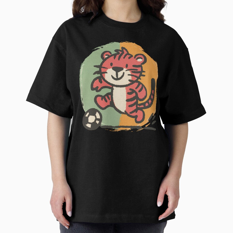 Tiger Cub Goal Rush – Playful Jungle Soccer Mascot in Action by ForeverPrintsOK