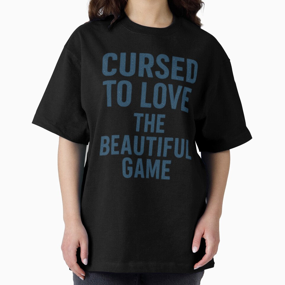 Cursed to Love the Beautiful Game Soccer Football Fan Quote by Pitch Please