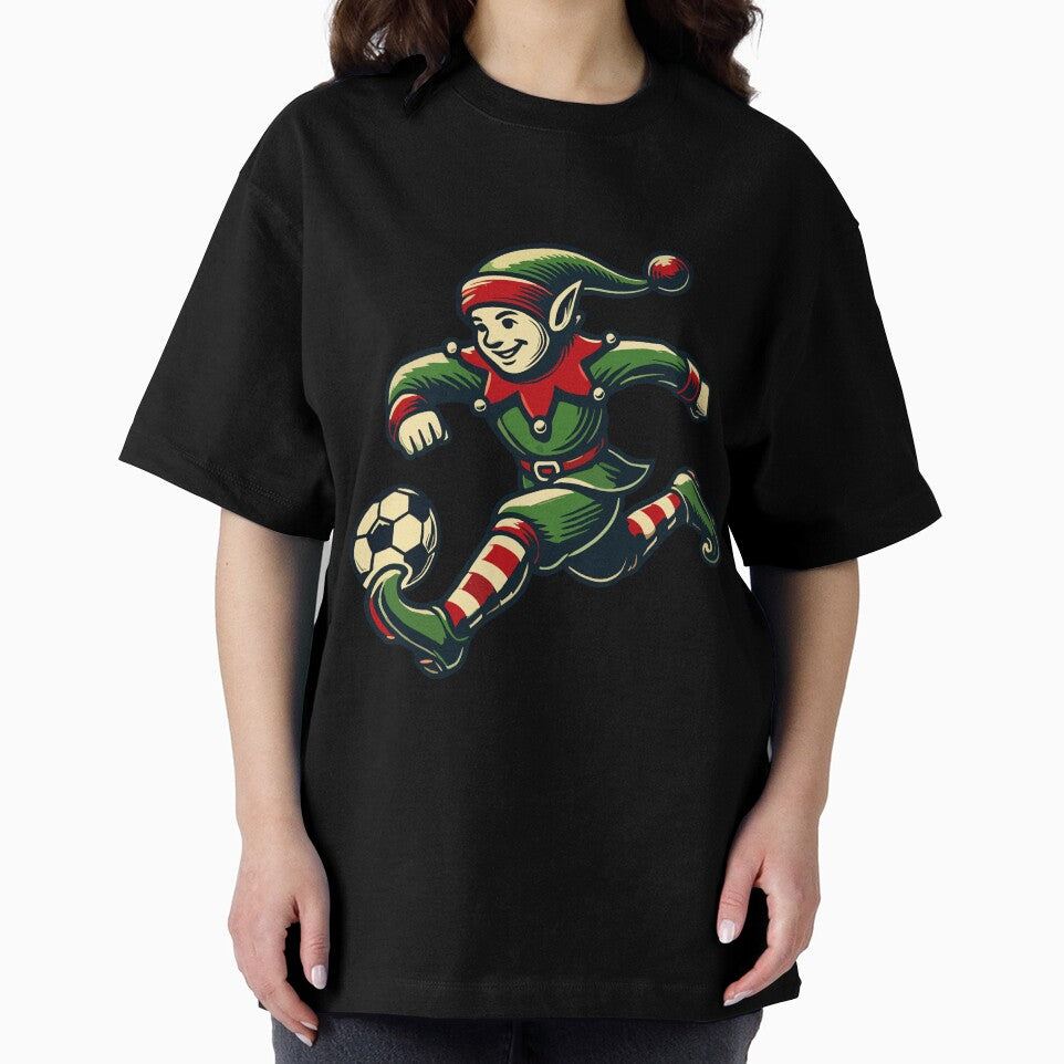 Christmas Elf Soccer Player Fun by LuminOrb