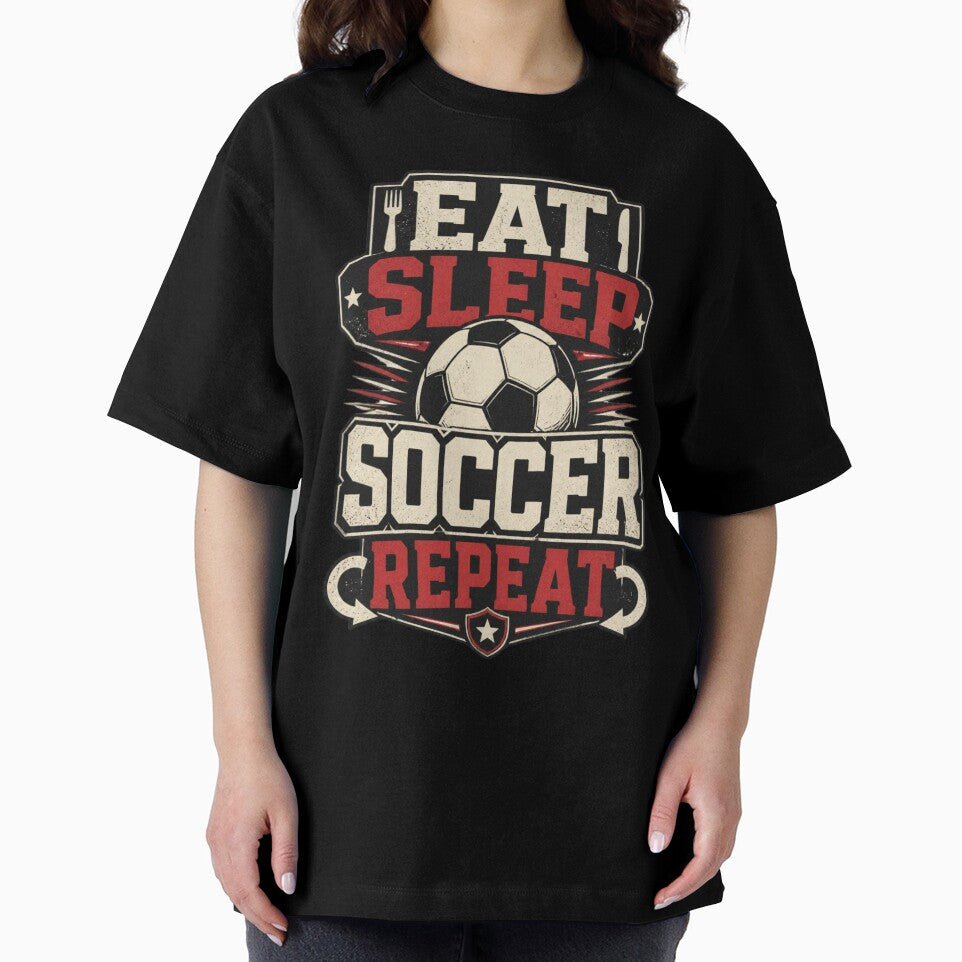 Eat Sleep Soccer Repeat – Bold Fan Statement by ABLAT-CREATIONS
