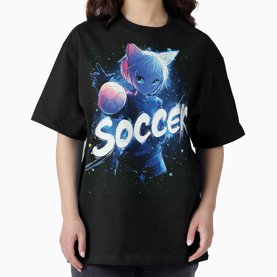 Soccer Anime Cat Boy Graffiti Art by Gaming x Sports
